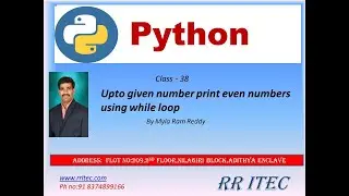 Upto given number print even numbers using while loop