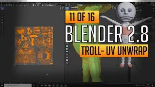 Making a troll - UV unwrap (11/16) Blender 2.8