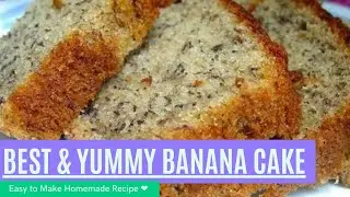 Easy & Yummy Homemade Banana Cake Recipe that your whole Family will LOVE!