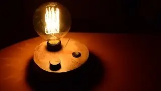 DIY Slice of Wood Night Light
