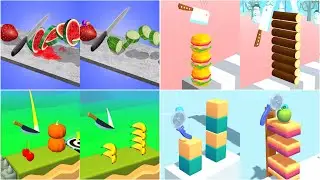 Fruit Slicer vs Slicer vs Knife Jump Very Satisfying And Relaxing ASMR Slicing Game