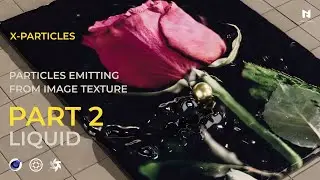 Particles Emitting From Image Texture Using X-Particles In Cinema 4D Part2 Liquid