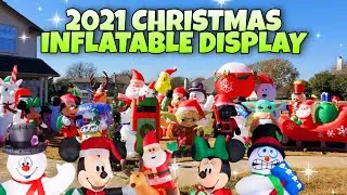 Huge Christmas Inflatable Display 2021 Our Christmas Inflatable Collection BLOW UPS Day & Night View