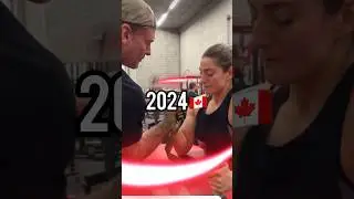 @patrinabrooks arm wrestling 2024🇨🇦#devonlarratt #armwrestling #training