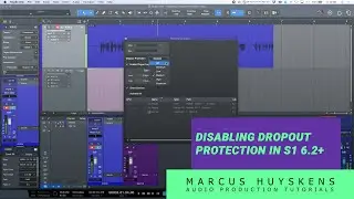 Disabling Dropout Protection in Studio One 6.2
