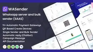 WASender - Whatsapp server and bulk sender (SAAS) || make whatsapp bulk sender software free