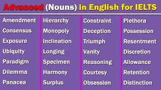 Most Commonly Used Advanced Nouns in English for IELTS