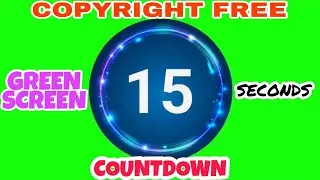 15 Seconds Countdown Green Screen In New Style【Copyright Free Green Screen#greenscreen#copyrightfree