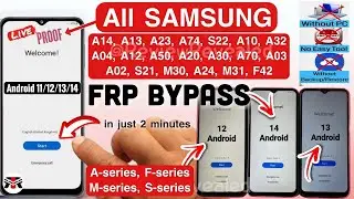 2025 Samsung FRP Bypass (100% Work) Android 13-14-15 Latest Method FRP Bypass Without Pc 2025