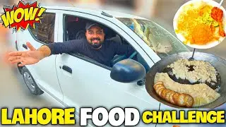 EATING in CAR for 24 HOURS FOOD CHALLENGE | LAHORE'S Best Street Food