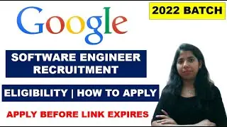 Google Software Engineer Vacancy | 2022 Batch |  Jobs For Freshers