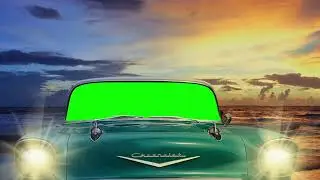 CAR GLASS MOVE GREEN SCREEN