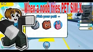 Roblox Noob tries ROBLOX PET SIMULATOR X FOR FIRST TIME!!!