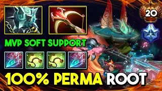MVP SOFT SUPPORT Hoodwink Gleipnir + Daedalus Build 100% Permanent Root With Bushwhack DotA 2