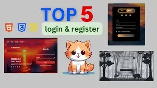 Learn Programming basics with these 5 Top LOGIN & REGISTRATION Form  with HTML , CSS and Javascript.