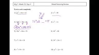 Mixed Factoring Review