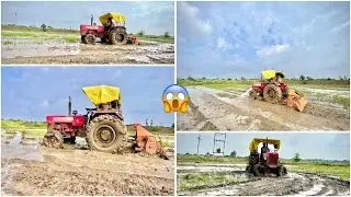 Day 1 of paddling with Mahindra 585 with Shaktiman rotavator 😱||