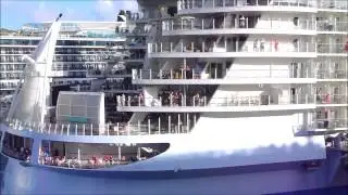 Oasis of the Seas leaving St. Maarten - April 2013