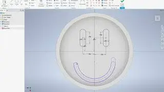 Autodesk Inventor 2021: Creating a Smiley Face (Part Practice using slots and extrusions)
