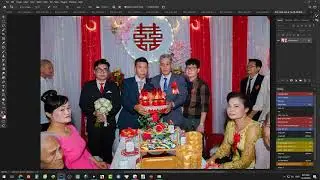 Chỉnh màu hình tiệc bằng action trong photoshop