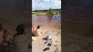 Купание на змеинке в пещаных карьерах