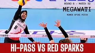 Spike PETIR Megawati Menghancurkan Hi-Pass Red Sparks Berhasil Mempertahankan 5 Kemenangan Beruntun