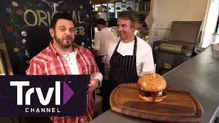 “Secret Eats with Adam Richman” – Limited Brunch Burger in a London BBQ Restaurant | Travel Channel