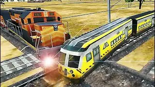 Train Simulator - Free Games - Level 21 Fail Crash Other Train In No Background Bug