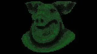 Mr PigHead as ASCII code.