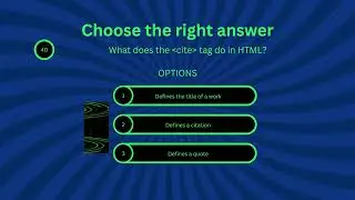 HTML MCQ | Test Your HTML Knowledge! HTML Trivia Quiz Part-2