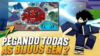PEGUEI TODAS AS BIJUUS DA GERAÇÃO 2 NO SHINDO LIFE!!! Noob ao Pro