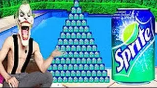 AMAZING SPRITE CHALLENGE! w/ Spiderman Hulk And Joker Toys Kids Pepsi Funny Movie in Real Life