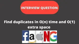 Find Duplicate Elements in Array in O(n) time and O(1) Extra Space