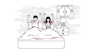 Romantic Bedtime Animation | Couples Cuddling, Waving & Peaceful Sleep Scenes