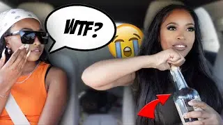 I CHUGGED The ENTIRE BOTTLE WHILE DRIVING PRANK **HILARIOUS**
