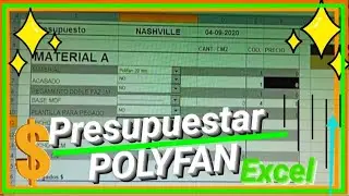 Como PRESUPUESTAR Trabajos en Polyfan | Planilla Excel para  Calcular Precio de LETRAS de Polyfan
