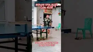 Karet ping pong sanwei biru spon tipis 0,8mm bagus buat spin #shortvideo #pingpong #subscribe