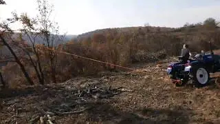 Минитрактор EUROPARD 354 Тянет дерево за собой. Неделя после покупки!!