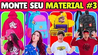 🎒MONTE SEU MATERIAL ESCOLAR PARTE 3| EDIÇÃO: YOUTUBERS #quiz #materialescolar