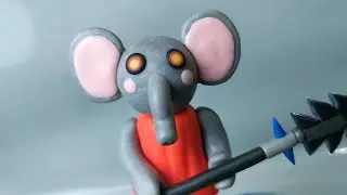 Elly Sculpture🐷🐷🐷Roblox Piggy➤Polymer Clay Tutorial★Creatures Rose Clay★