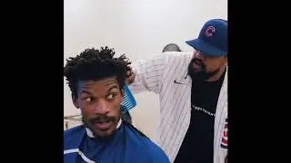 Jimmy Butler's reaction to getting his first cut after the NBA bubble
