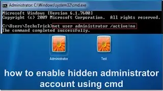 TIA-Technical Infra Admin | How to Enable Hidden Administrator Account Using Command Prompt.