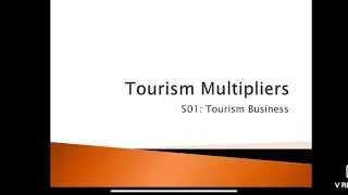 BTTM3/unit-3 Multiplier effect /Tourism Impact