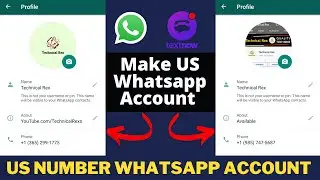 How To Create US WhatsApp Account | Get Free Unlimited US Number For WhatsApp