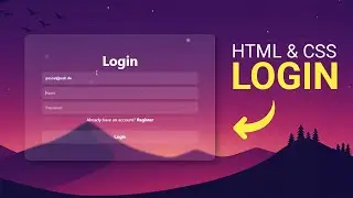 How To Create Glassmorphism Login Form In HTML and CSS | Make Sign In Form Design