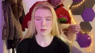 ASMR 👱🏻‍♀️Relaxing Hair Brushing, Hair Play & Head Rubs on Louise (old patreon vid)