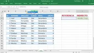Función INDIRECTO en Excel