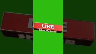 3D subscribe button free green screen