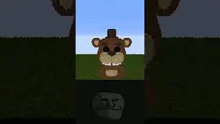 TROLLFACE NOOB FREDDY FAZBEAR VS PRO FREDDY FAZBEAR BUILDING #minecraft #fnaf #freddy #shorts