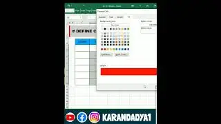Fill colour by colour name in excel | color by names in excel 
